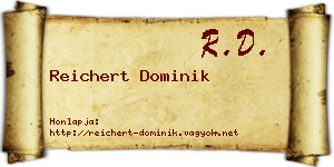 Reichert Dominik névjegykártya